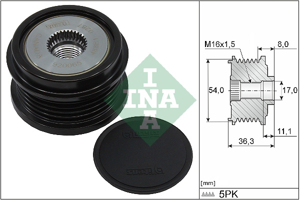 Sistem roata libera, generator 535 0333 10 INA