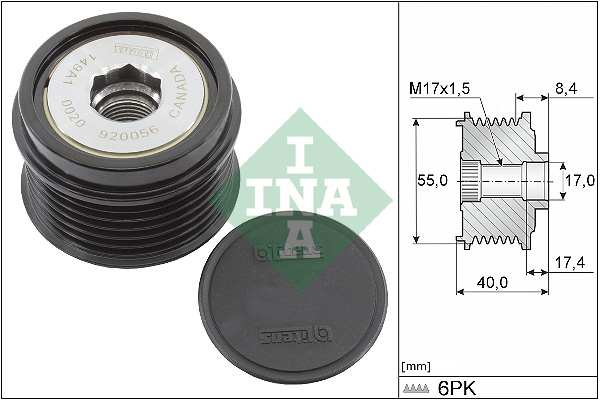 Sistem roata libera, generator 535 0336 10 INA