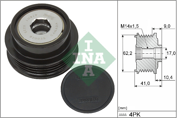 Sistem roata libera, generator 535 0338 10 INA