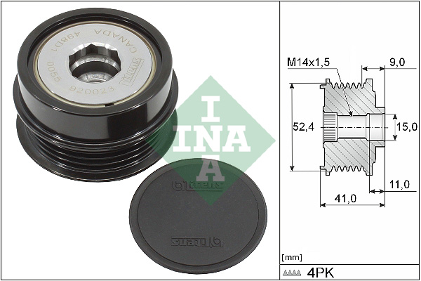 Sistem roata libera, generator 535 0339 10 INA