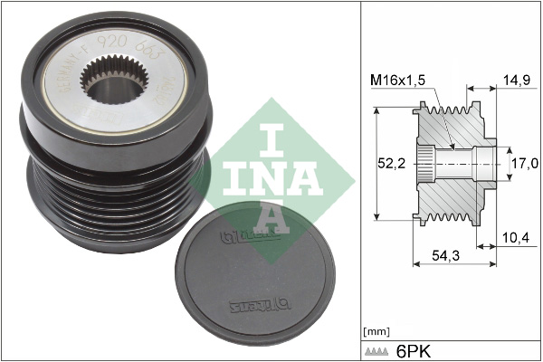 Sistem roata libera, generator 535 0342 10 INA