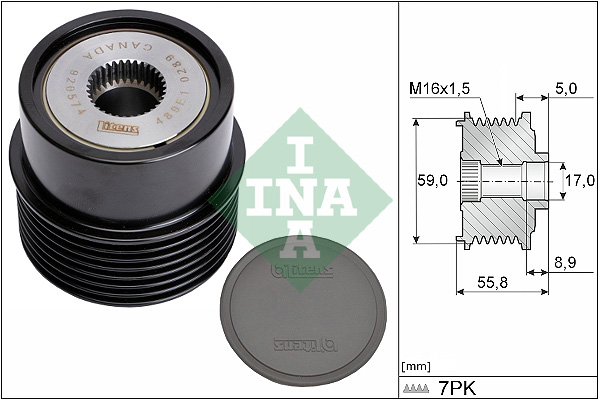 Sistem roata libera, generator 535 0354 10 INA