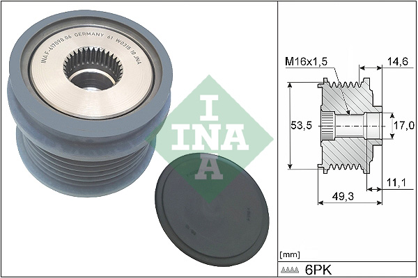 Sistem roata libera, generator 535 0364 10 INA