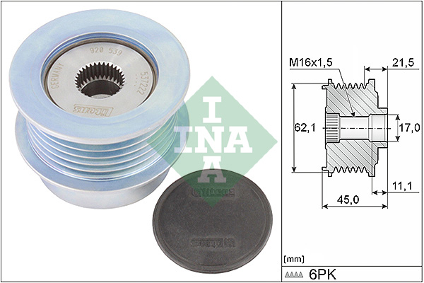 Sistem roata libera, generator 535 0367 10 INA