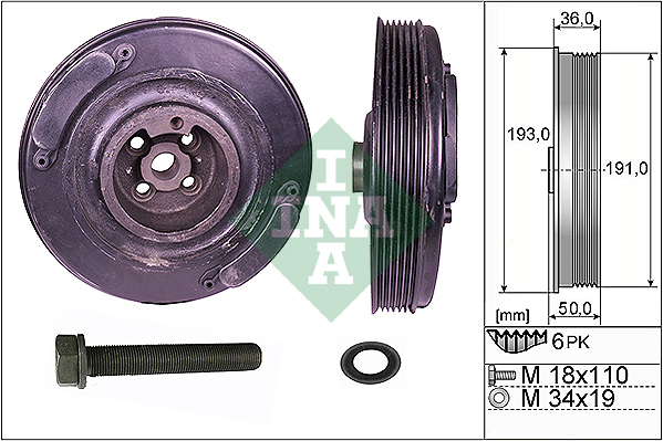 Set fulie, arbore cotit 544 0002 20 INA