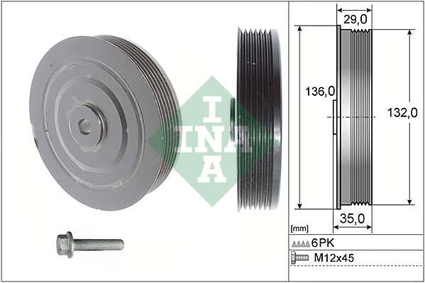 Set fulie, arbore cotit 544 0009 20 INA