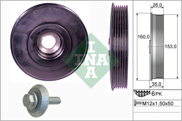 Set fulie, arbore cotit 544 0079 20 INA