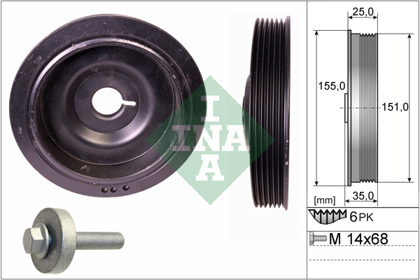 Set fulie, arbore cotit 544 0090 20 INA