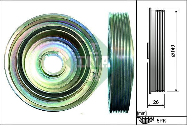 Fulie curea, arbore cotit 544 0099 10 Schaeffler INA