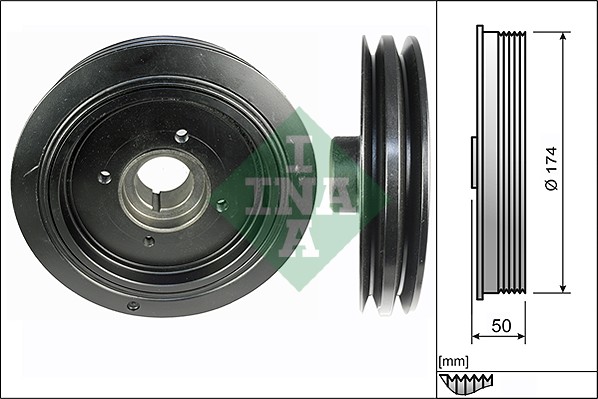 Fulie curea, arbore cotit 544 0107 10 INA