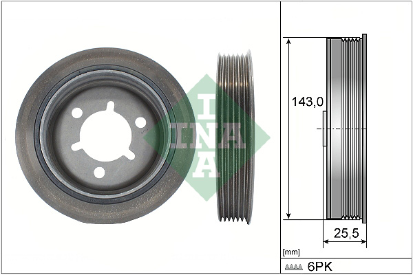 Fulie curea, arbore cotit 544 0145 10 INA