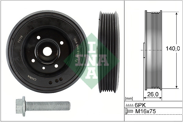 Set fulie, arbore cotit 544 0158 20 INA