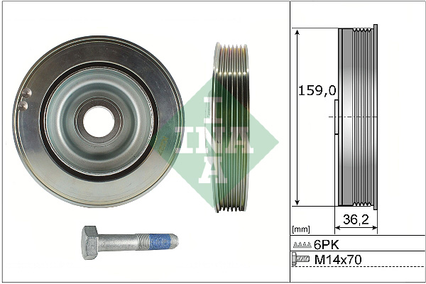 Set fulie, arbore cotit 544 0173 20 INA