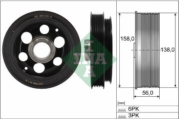 Fulie curea, arbore cotit 544 0180 10 Schaeffler INA