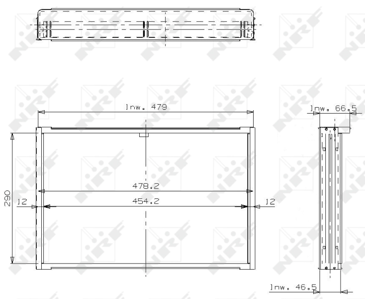 Retea radiator, racire motor 17101 NRF
