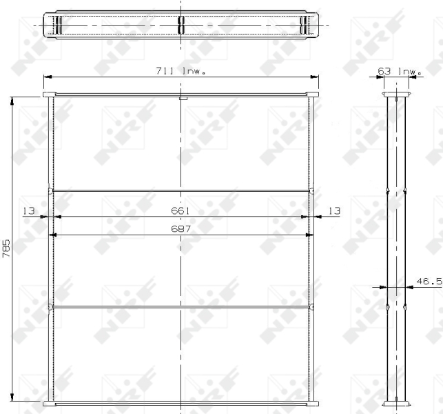 Retea radiator, racire motor 18711 NRF