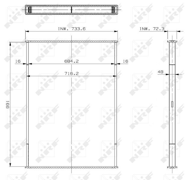 Retea radiator, racire motor 29725 NRF
