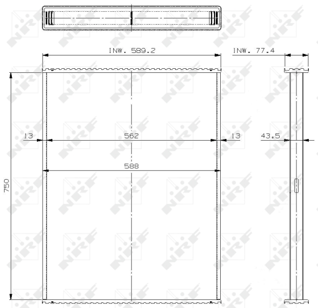 Retea radiator, racire motor 29745 NRF