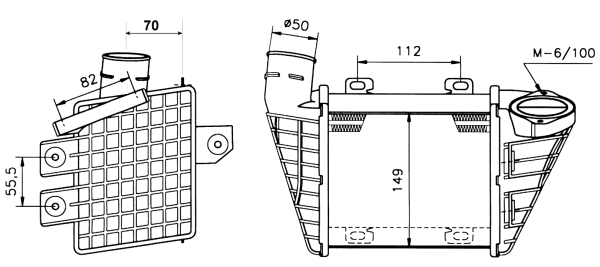 Intercooler, compresor 30023 NRF