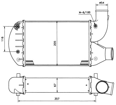 Intercooler, compresor 30134 NRF