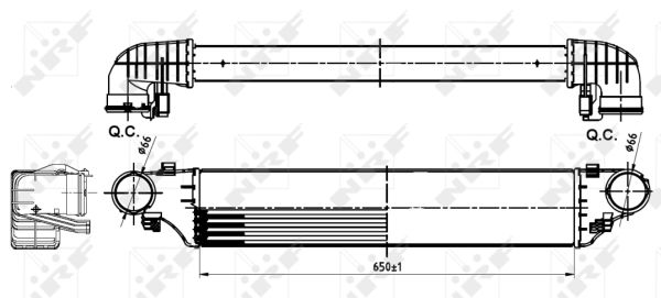 Intercooler, compresor 30164A NRF