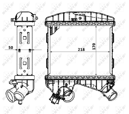 Intercooler, compresor 30177 NRF