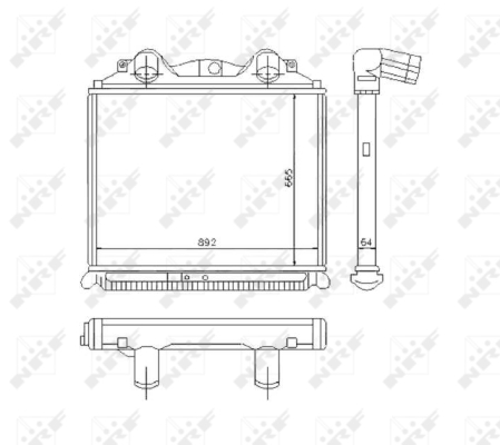 Intercooler, compresor 30203 NRF