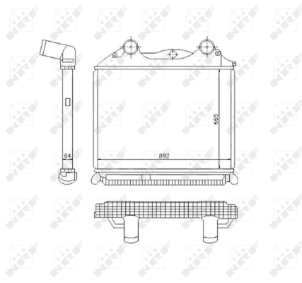 Intercooler, compresor 30204 NRF