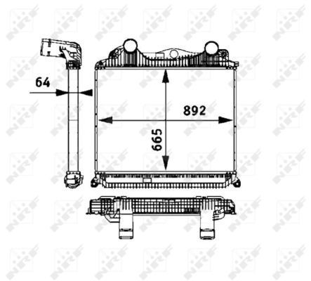 Intercooler, compresor 30206 NRF