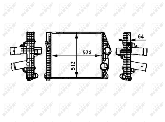 Intercooler, compresor 30211 NRF