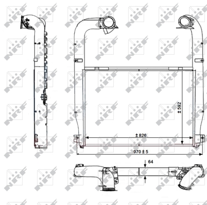 Intercooler, compresor 30223 NRF