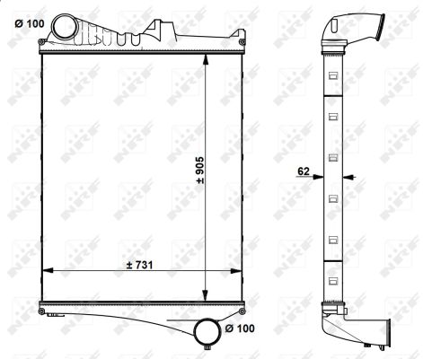 Intercooler, compresor 30225 NRF