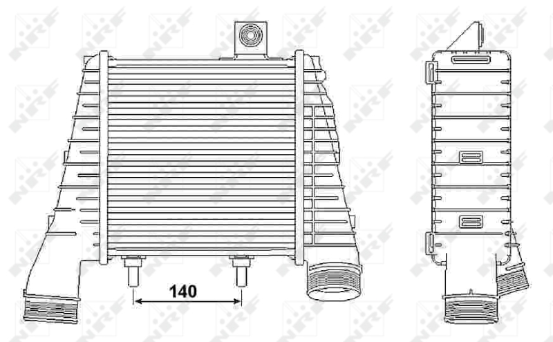 Intercooler, compresor 30238 NRF