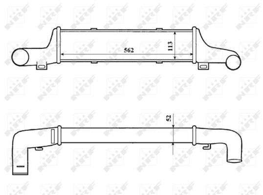 Intercooler, compresor 30419 NRF