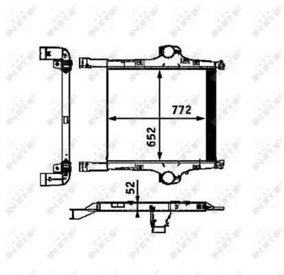 Intercooler, compresor 30452 NRF