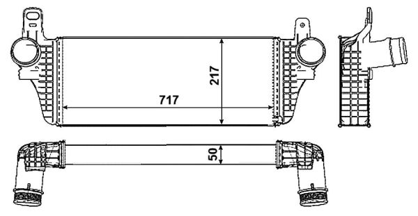 Intercooler, compresor 30466 NRF