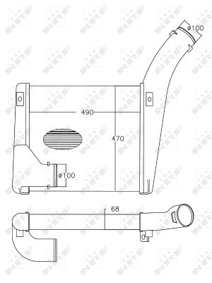 Intercooler, compresor 30551 NRF