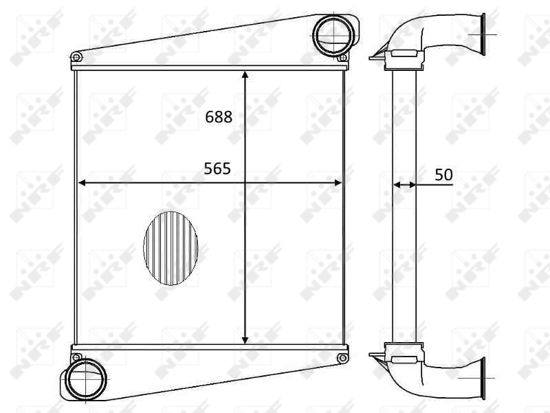 Intercooler, compresor 30557 NRF