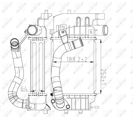 Intercooler, compresor 30785 NRF