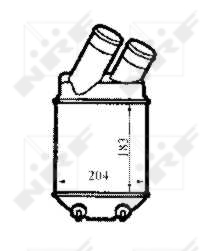 Intercooler, compresor 30832 NRF