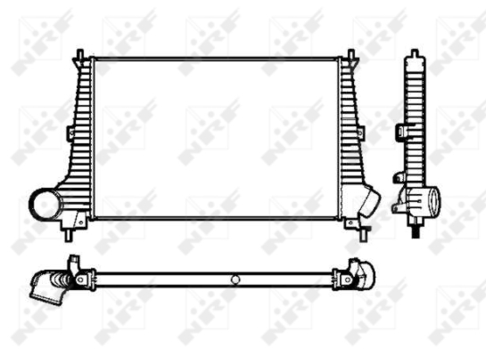 Intercooler, compresor 30845 NRF