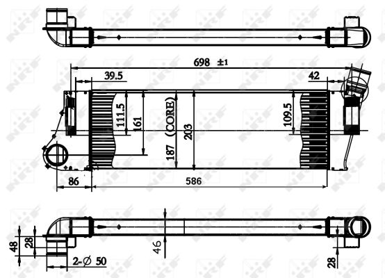 Intercooler, compresor 30899 NRF