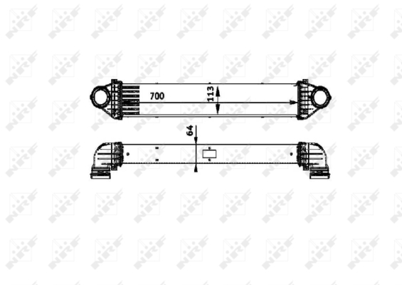 Intercooler, compresor 30900 NRF