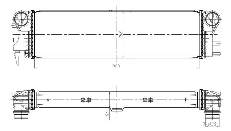 Intercooler, compresor 309037 NRF