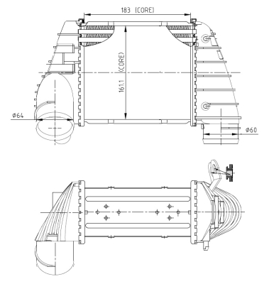 Intercooler, compresor 309040 NRF