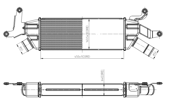 Intercooler, compresor 309042 NRF