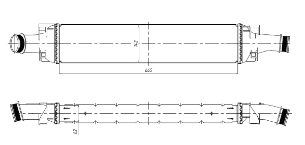 Intercooler, compresor 309046 NRF