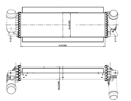 Intercooler, compresor 309061 NRF