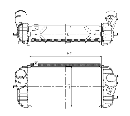 Intercooler, compresor 309066 NRF