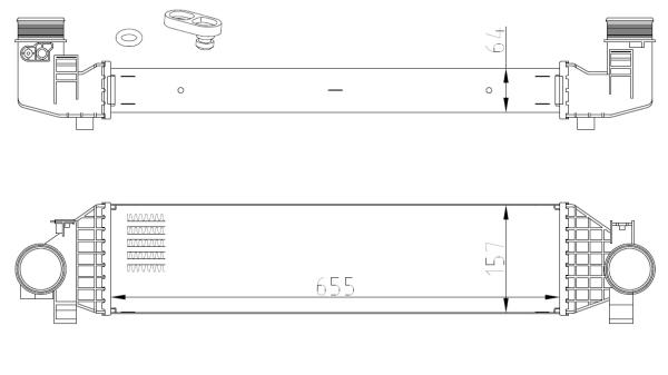 Intercooler, compresor 309068 NRF